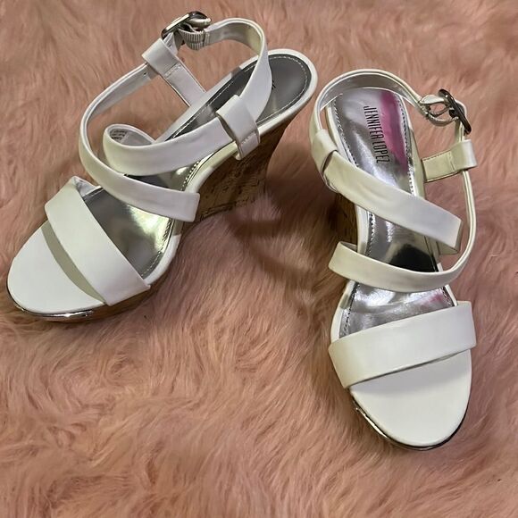 JENNIFER LOPEZ Size 8 WEDGE SHOES - Picture 1 of 5